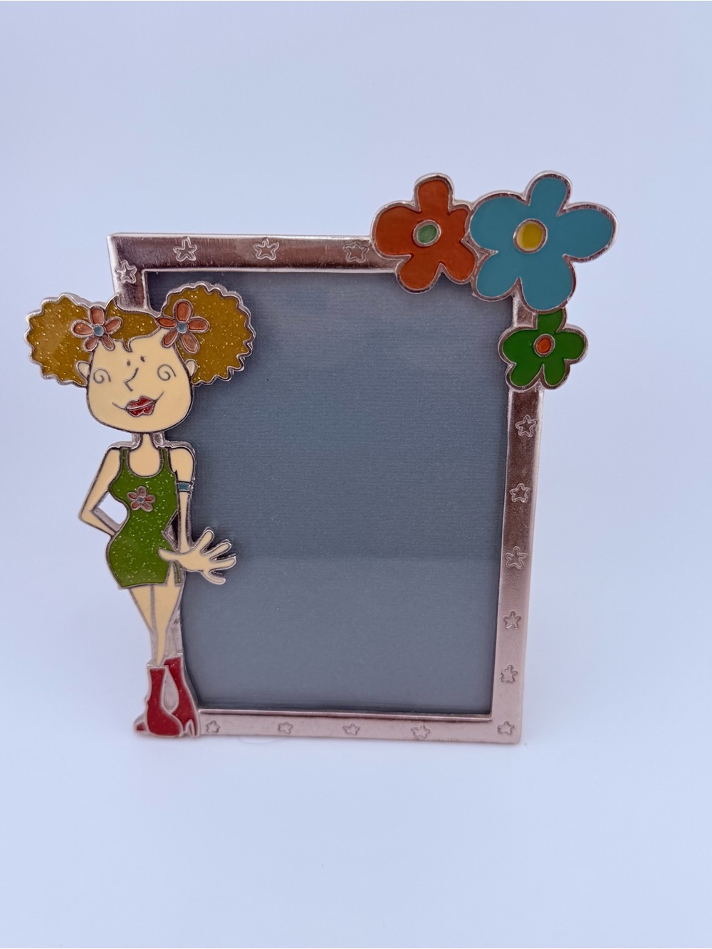 Vintage 90s vibe The Vixens Collection Metal Picture Frame 3x5 Girl Flower power